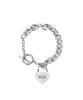 Vvv Signature Logo Heart Chain Toggle Surgical Bracelet