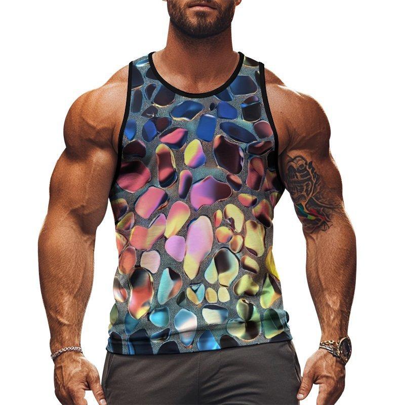 3D Printed Sports Vest Summer Men Y2k Sleeveless Men's Top Oversized Tank Fashion Streetwear T Shirt