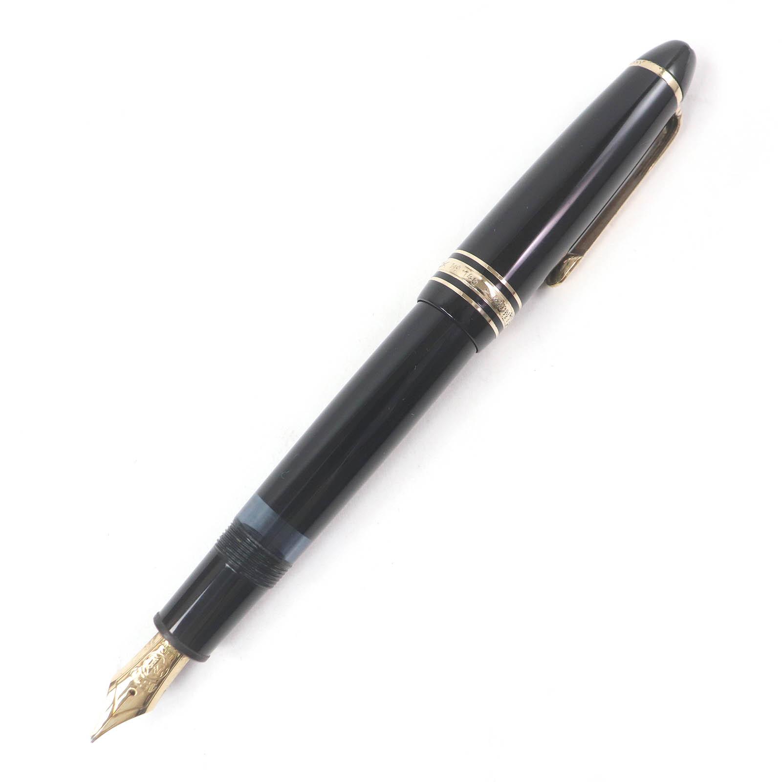 

Great MONTBLANC fountain pen 146 Meisterstck Cap Type Black gold 14K mens Used