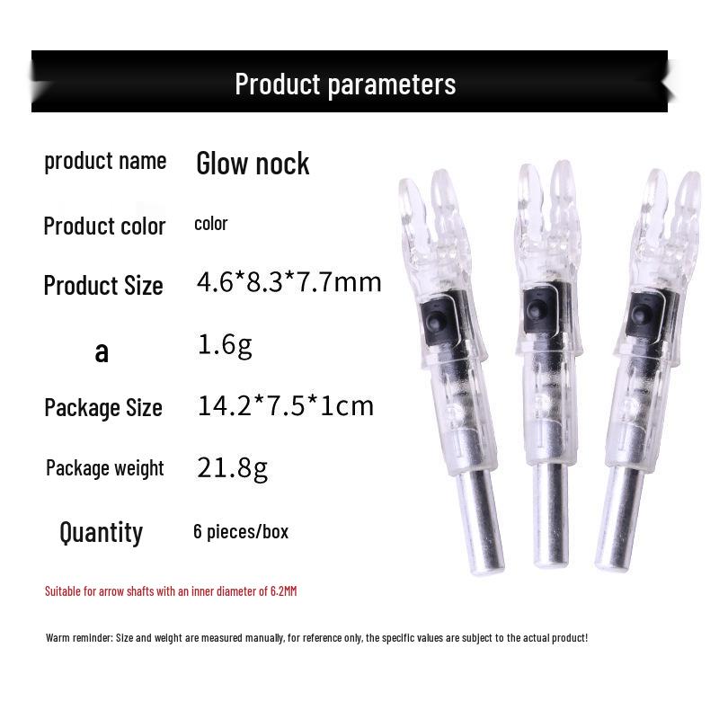 LED Auto Light-Up Nock for 6.2mm Arrow Shafts