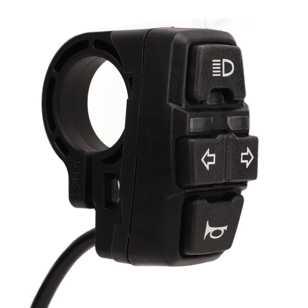 36V 48V Electric Bike Light Horn Switch IP54 Waterproof Control Switch for 22.2mm Handlebar Motorcycles Electric Bicycles Scooters