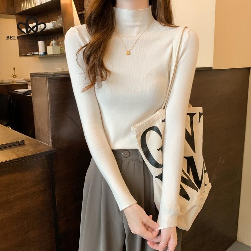 

Новая зимняя облегающая вязаная однотонная женская рубашка с круглым вырезом, свитер, женская одежда onesize