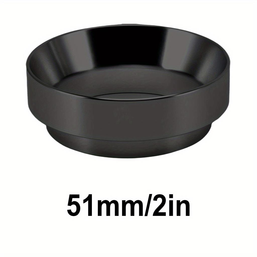 51/53/58mm Espresso Dosing Funnel, Aluminum Magnetic Coffee Funnel Compatible, Silver/Black Espresso Magnetic Dosing Ring