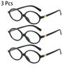 3 Pcs Per Set Oval Glasses  New in Fashion Vintage Blue Light Blocking Optical Frames Trendy Luxury Brand Design Eyeglasses