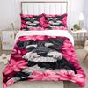 3pcs Schnauzer dog print Bedding Set, Breathable And Soft, Suitable for All Seasons Machine Washable, Suitable for Bedroom Decoration,yy250822140