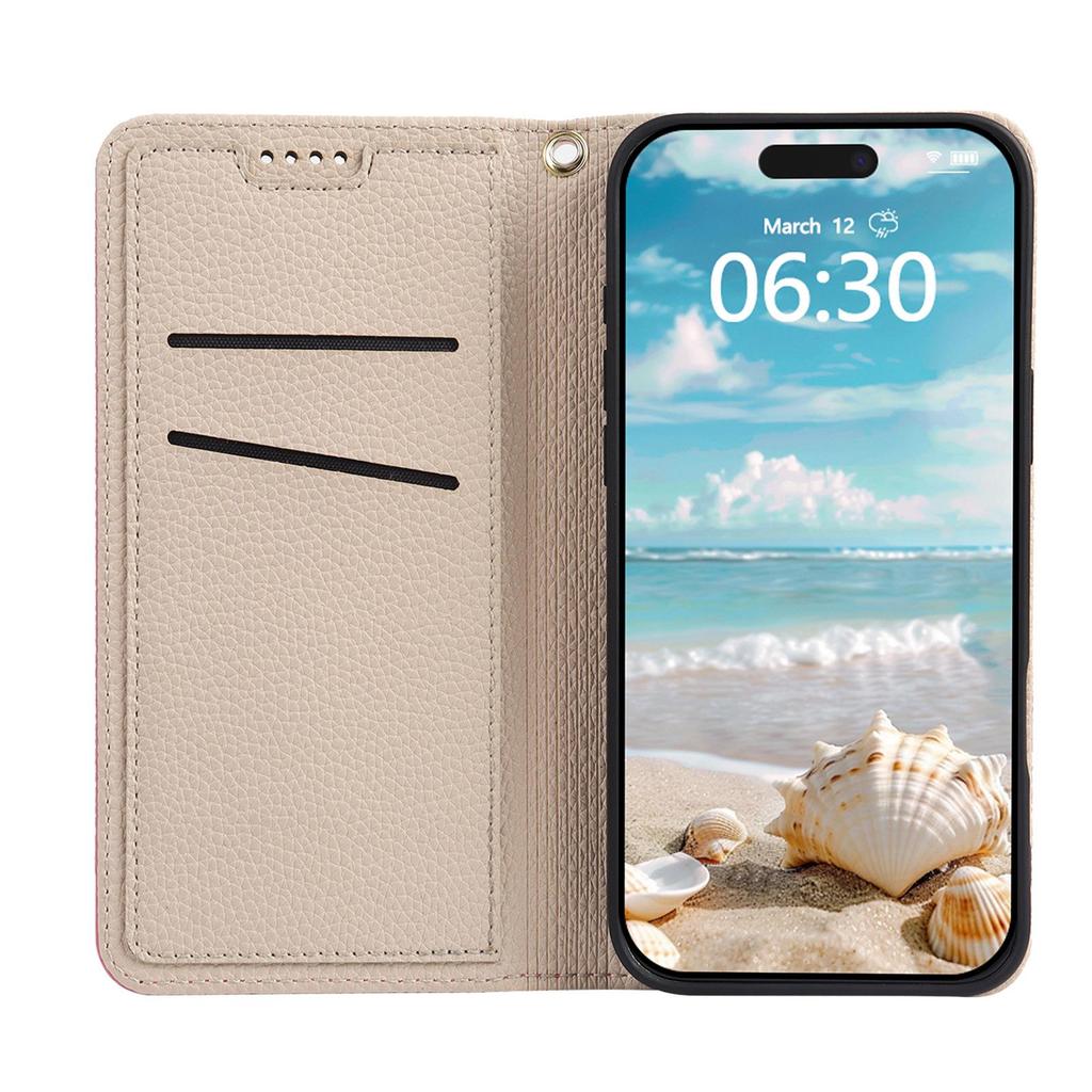 Suitable for Huawei Pura 90 Pro Max: Leather Double Color Lychee Grain Magnetic Phone Case