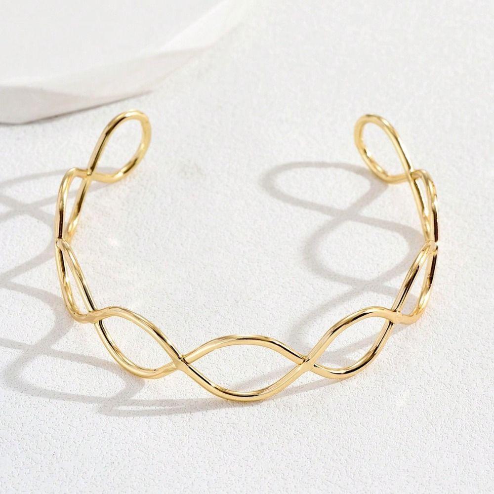 Multi Style Opening Arm Bracelet Gold Color Flower Bracelet Fashion Armband Bridal Wear