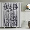 Anime Shower Curtain Japanese Otaku Decor Manga Bathroom Decor Washable Home Textile Tapestry Wall Hanging Gift Idea