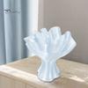 Elegant Table Centerpiece Bouquet Wrap Vase, 3D Printed Translucent Flower Artistic Glossy Home Decor Ornament Modern Decorative Vessel for Shelf Desk