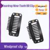 Acier au Carbone Noir Coupe-Vent Clips à Perruque Neuf Dents