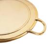 Trifri Indian Traditional Serving Tawa  With Handle  Authentic Dinnerware Tableware Utensil Set Of 2 Brass