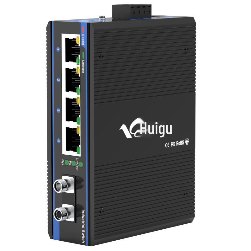 HuiGu HG800 Industrial DIN-Rail Fiber Optic Transceiver Switch