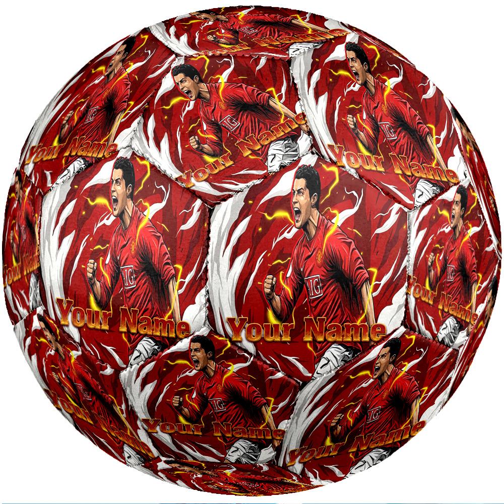 Cristiano Ronaldo Fashion Size 5 Football Wearproof Non‑Slip Soccer Ball For Sports Training Entertainment Use
