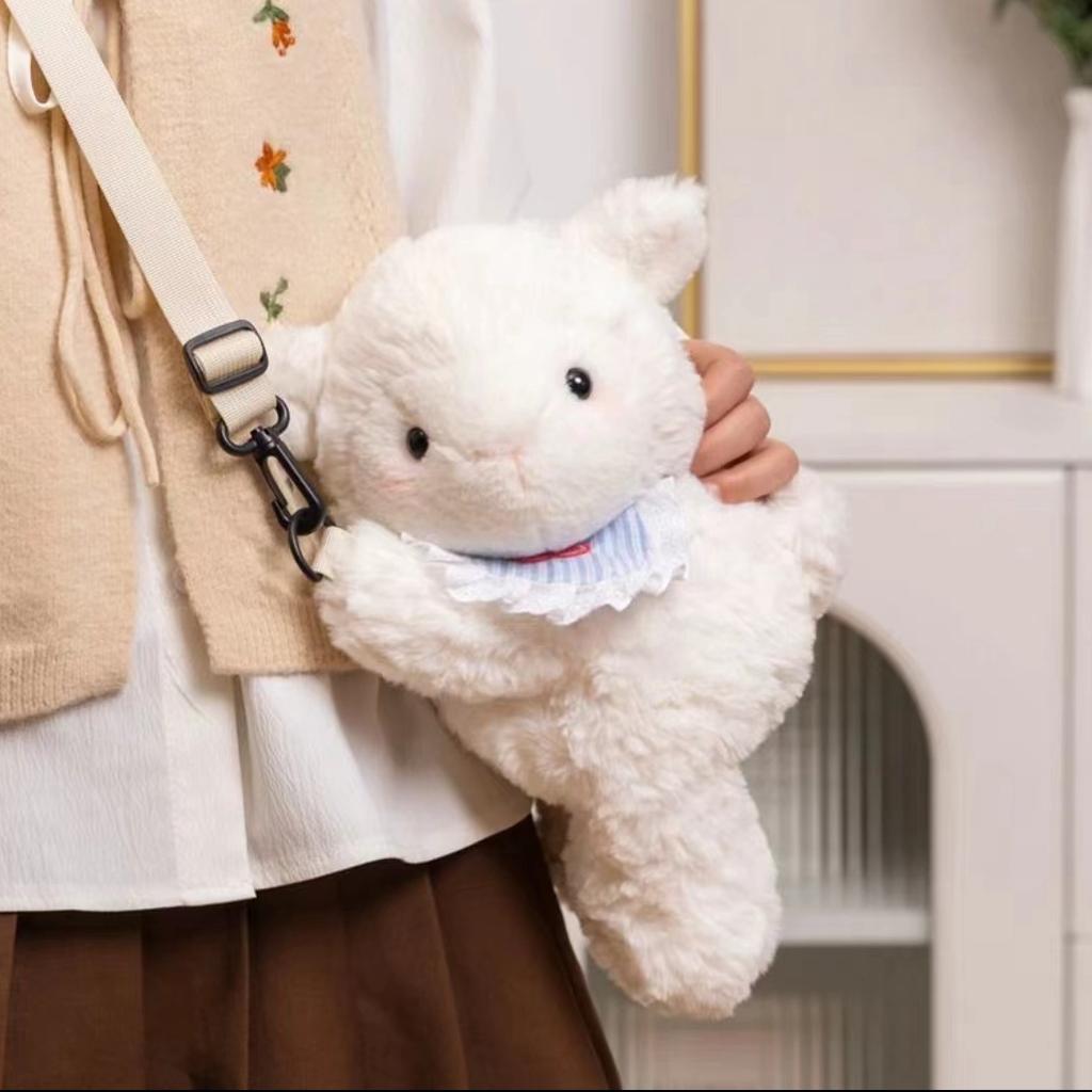 30cm Cute Rabbit Plush Backpack Fashion Plushie Doll Children's Bag Shoulder Bag Mini Knapsack Bags Gifts for Girlfriend