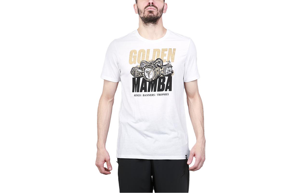 Nike T Shirts Men s White Crew Neck Moderate AJ2808-100 S