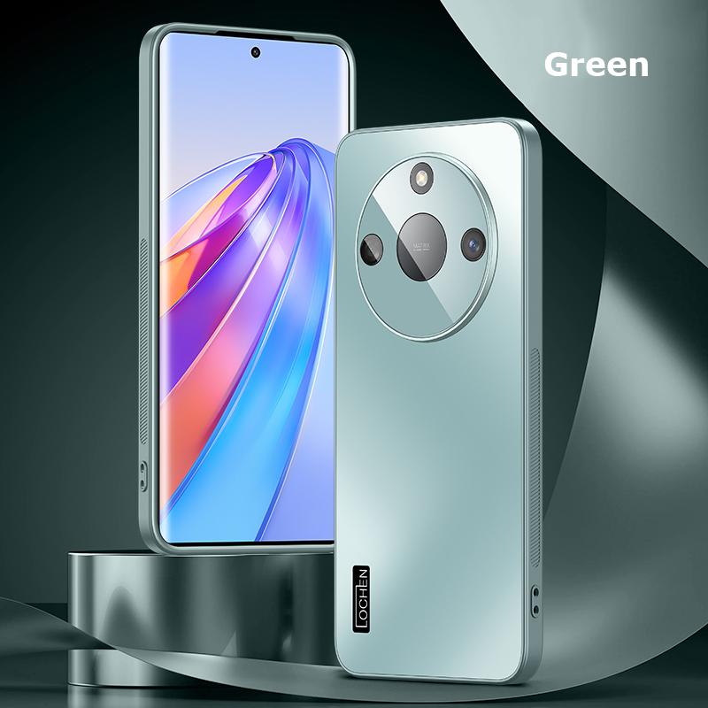 For Honor X60 X50 X40 X60i Pro 5G Dazzle Plating PC Shell Camera Full Cover With Lens Film Super Anti drop Silica gel Edge Anti-slip Case Protector