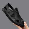 Leisure Walk Summer Man Casual Shoes Street Style Sandals Handmade Leather Mens Beach Shoes Stylish Outdoor Roman Flats Sandaly