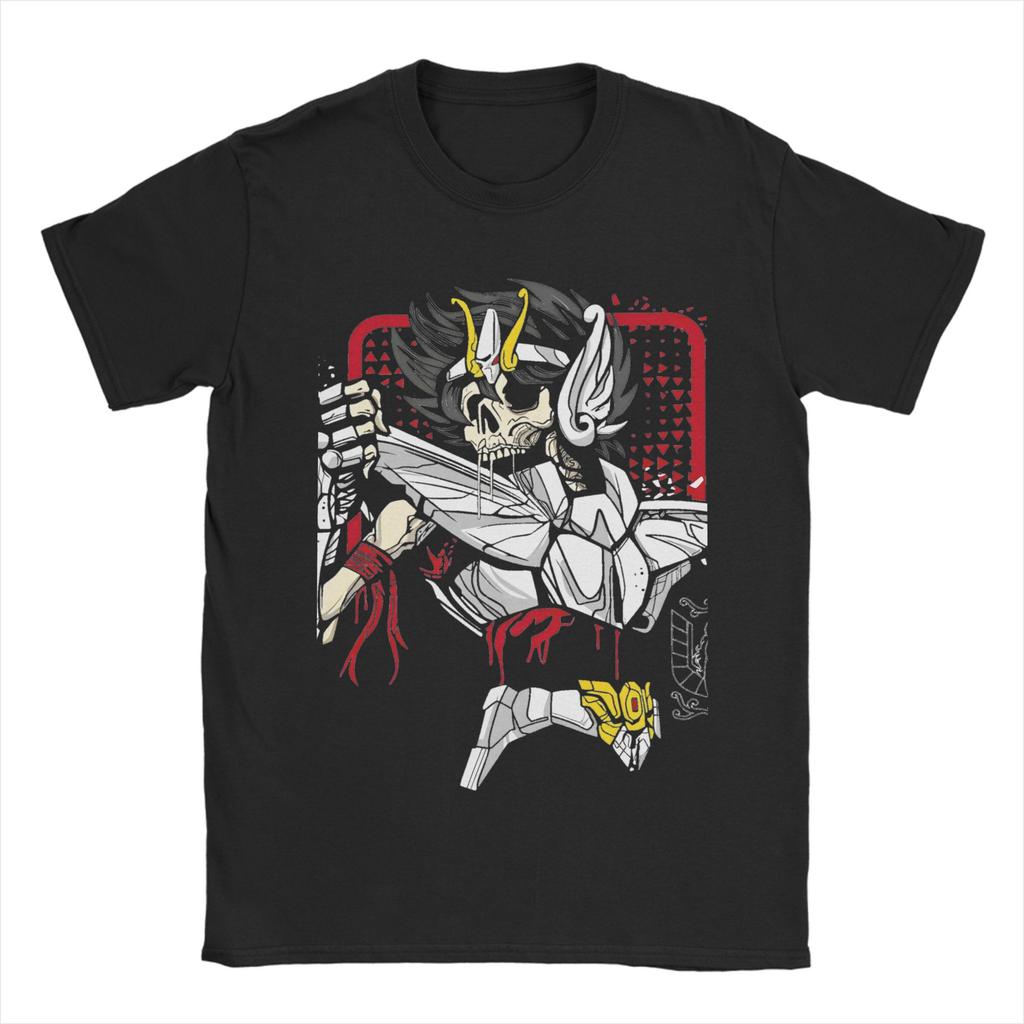 Knights Of The Zodiac Unisex Unisex T Shirts Anime Vintage Tee Shirt Short Sleeve Crewneck Tshirt Cotton Graphic Clothes
