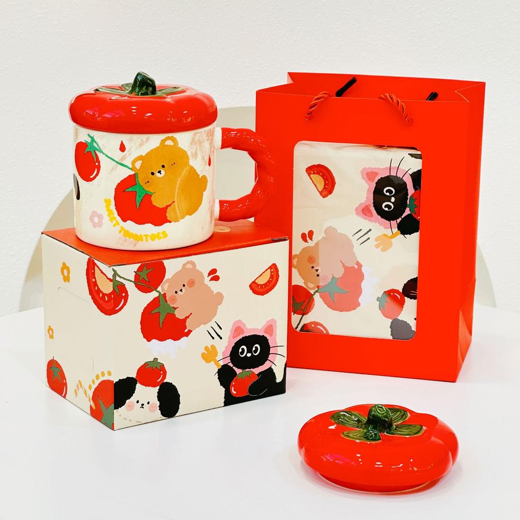 Souvenir Cartoon Cat and Animal Cute High Perfect Large Capacity Ceramic Cup Simple Set Mug Festive Cup
