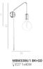 Kinkiet Malene MBM3386/1 BK+GD Italux