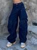 Autumn 2025 Women's High-Waisted Wide-Leg Jeans with Large Pockets and Casual Style