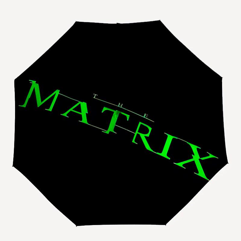 1pc The Matrix Automatic Folding Umbrella - Compact 8-Rib Design, Durable Plastic & Iron, Lightweight for Outdoor Daily Use22049