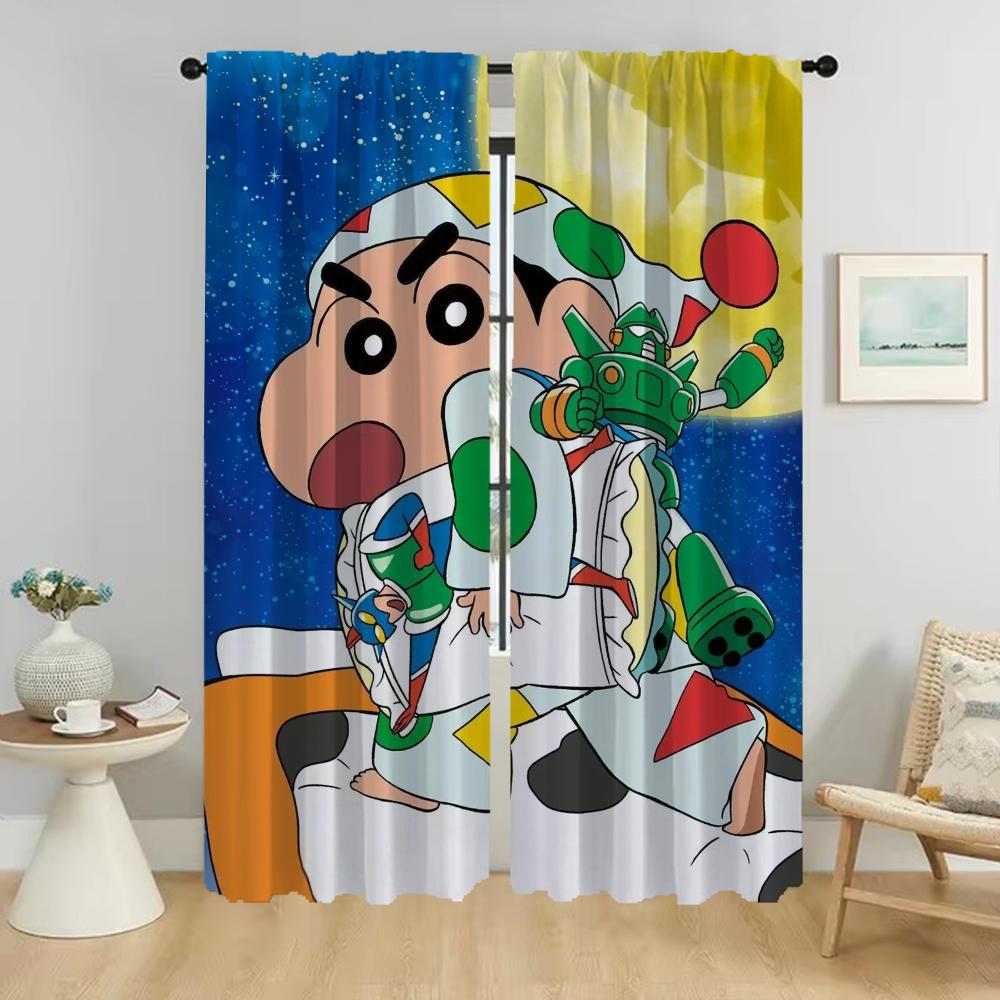 Crayon Blackout Curtain for Room 2 Panel Kitchen Curtains Tulle for Bedroom Home Interior Curtains Partition Shades Living Child