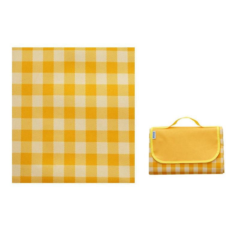 Thickened Picnic Mat, Spring Outing Picnic Mat, Outdoor Waterproof Folding Oxford Cloth Grid Outdoor Outing Moisture-proof Mat Wholesale
