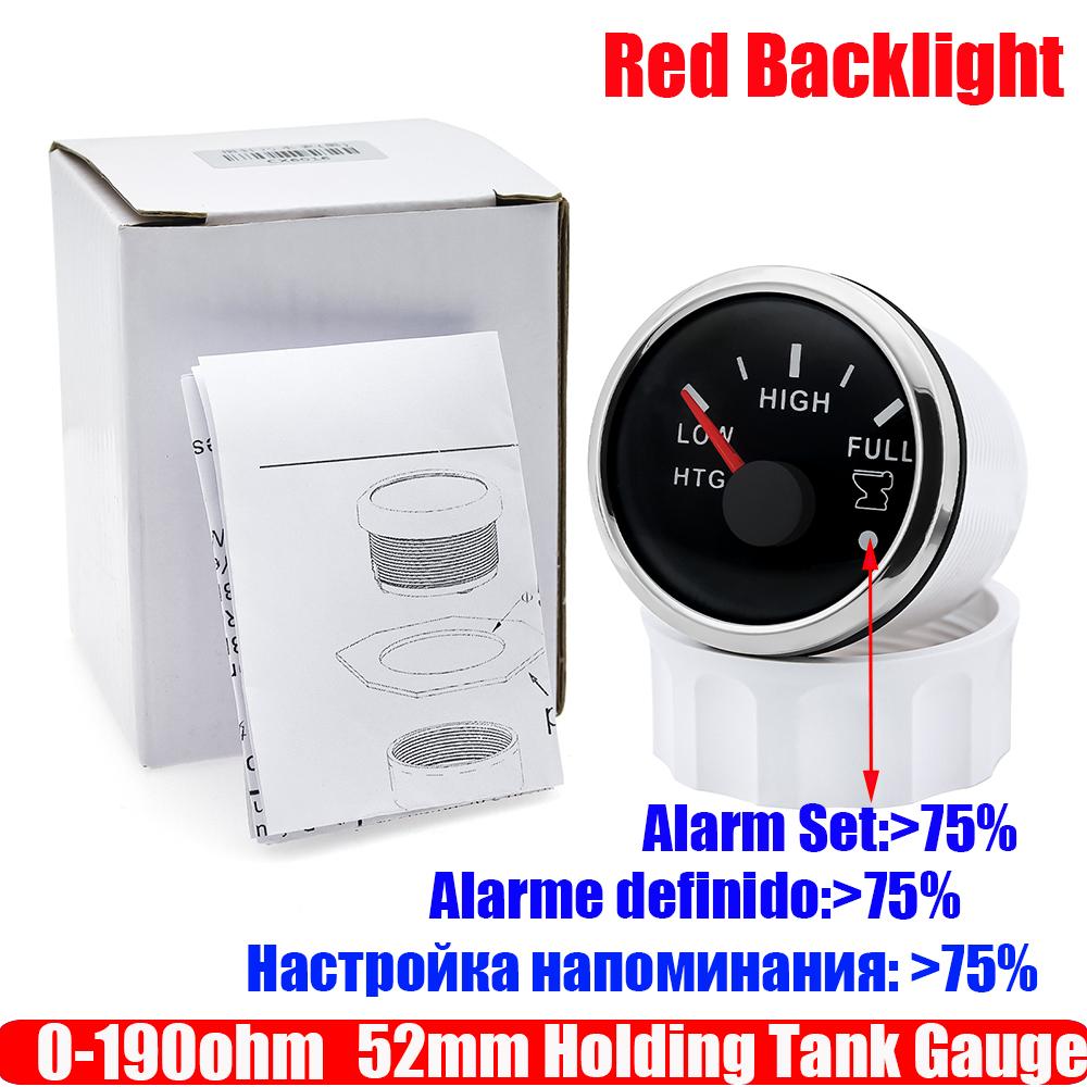 ZMFJH 150~550MM Датчик уровня сточных вод 0-190 Ом 2 52MM Индикатор уровня бака-отстойника с сигнализацией Водонепроницаемый HTG Указатель уровня воды Автомобиль Лодка BS Gauge