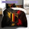Belgium National Football Team Pattern Bedding Quilt Set  Home Decoration  Gift (1 * Duvet Cover + 2 * Pillowcase  Without Core)