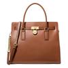 Hamilton Moderne Hardware Auriu Lacăt Geantă Crossbody din Piele Mare pentru Femei Maro