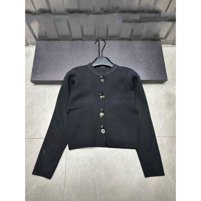 Xiangjia 2025 A/W Multi-Button Round Neck Knit Cardigan - Elegant & Versatile Short Jacket