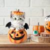 Resin Crafts Pumpkin Ornament Cute Cat Desk Figurine  Christmas Celebration