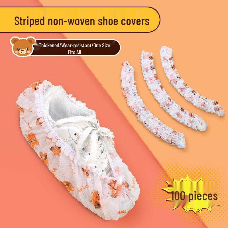 Large Non-Woven Anti-Slip Disposable Shoe Covers for Indoor Use - Adults & Kids