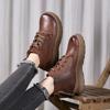 Real Leather Shoes,  New Women's Boots, Thick-soled Short Boots, High-top Women's Shoes
