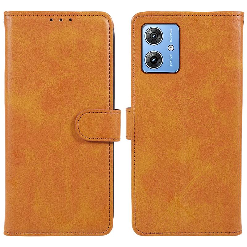 For Motorola Moto G64 5G Case Calf Texture PU Leather Folio Phone Cover