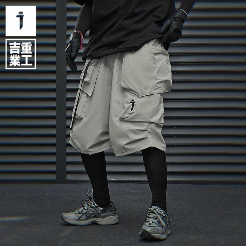 

Jiye Heavy Industry новые рабочие шорты для мужчин, свободные повседневные тонкие брюки с несколькими карманами, японский модный бренд, средние брюки