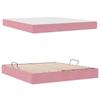 Storage Bed with Mattress Pink 160 x 200 cm Velvet