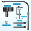 ZealSound 19"48cm Flexible Gooseneck Desktop Microphone Stand with Upgraded Mic Clip Holder for Microphones with Outer Diameters of 1.03"2.6cm and