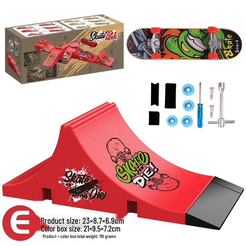 Набор сцены парка для фингерскейтборда через границу: Профессиональная соревновательная площадка и креативные игрушки для детей