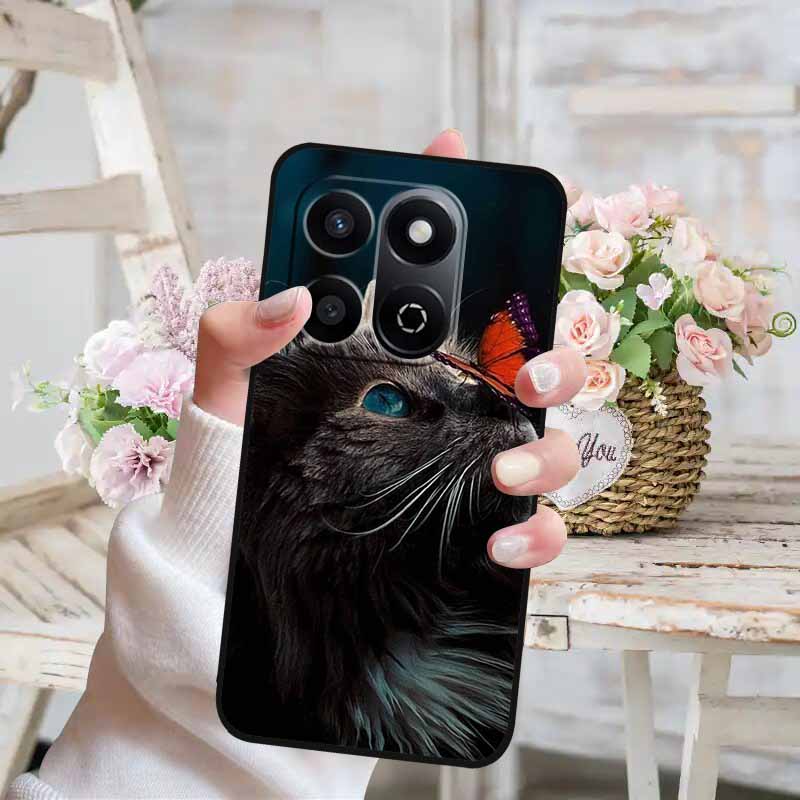 Soft Silicone Case For Honor X7c 4G 5G Cover Cat Painted Lovely Back Cover for Huawei Honor X7C 5G Phone Case HonorX7C TPU Para