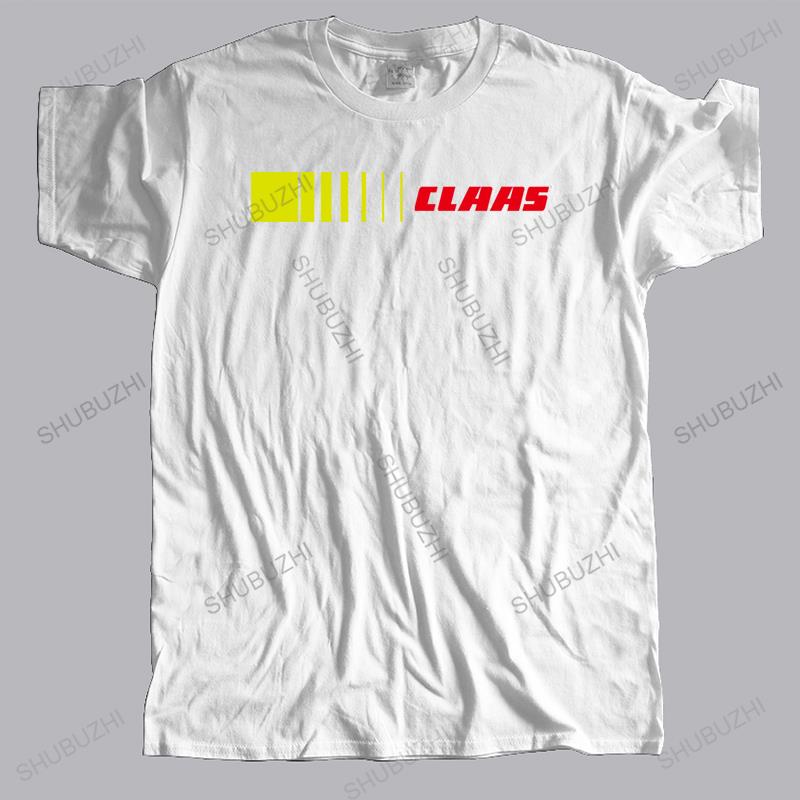 Claas T Shirt Men Cotton Claas Tractor Farming T-shirts Summer Short Sleeve Fashion Mans Tshirts