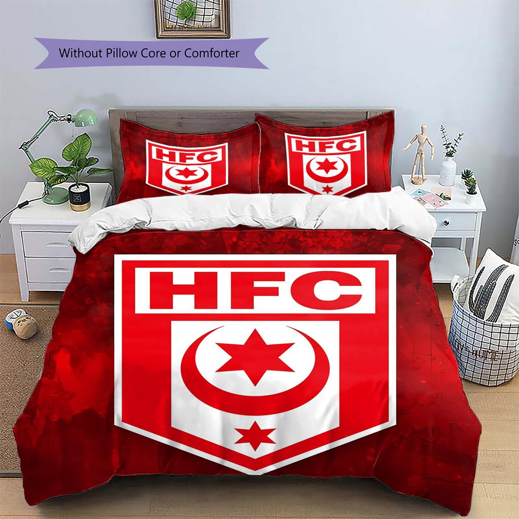 Pościel z wzorem Hallescher FC, Zestaw kołdry Poszewka na kołdrę Poszewka na poduszkę Domowy Prezent Urodzinowy (1 * poszwa na kołdrę + 2 * poszewki na poduszki, bez rdzenia)