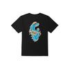 Casual Round Neck Short Sleeve T-Shirt With Fun Dinosaur Print Unisex Tops Black VN0A54K7BLK