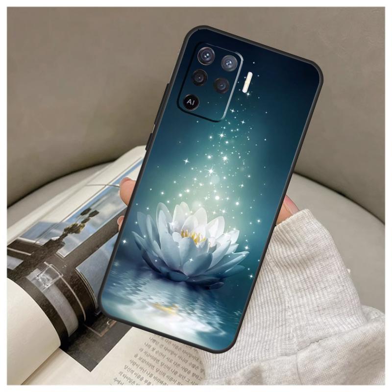 Sommer Lotus Hülle Für Oppo A5 Pro A38 A58 A78 A98 A54 A74 A94 A18 A57 A17 A77 A80 A60 A40 A96 A76 A16 A15