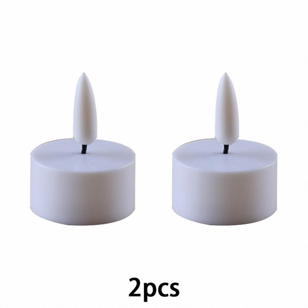

Natural Flickering Electric Tea Lights Safe and Elegant Set of 2/4/6/24 2pcs