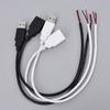 2pin 5V USB 2.0 Male Female Jack Connector Cable Power Extension Cable Black White 0.3m 1m for Computer Accessories