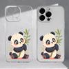 Cute Panda Transparent Phone Case Suitable for iPhone 17 16 15 14 13 12 11 Pro/Max/Plus Anti Drop and Anti Shock Back Cover