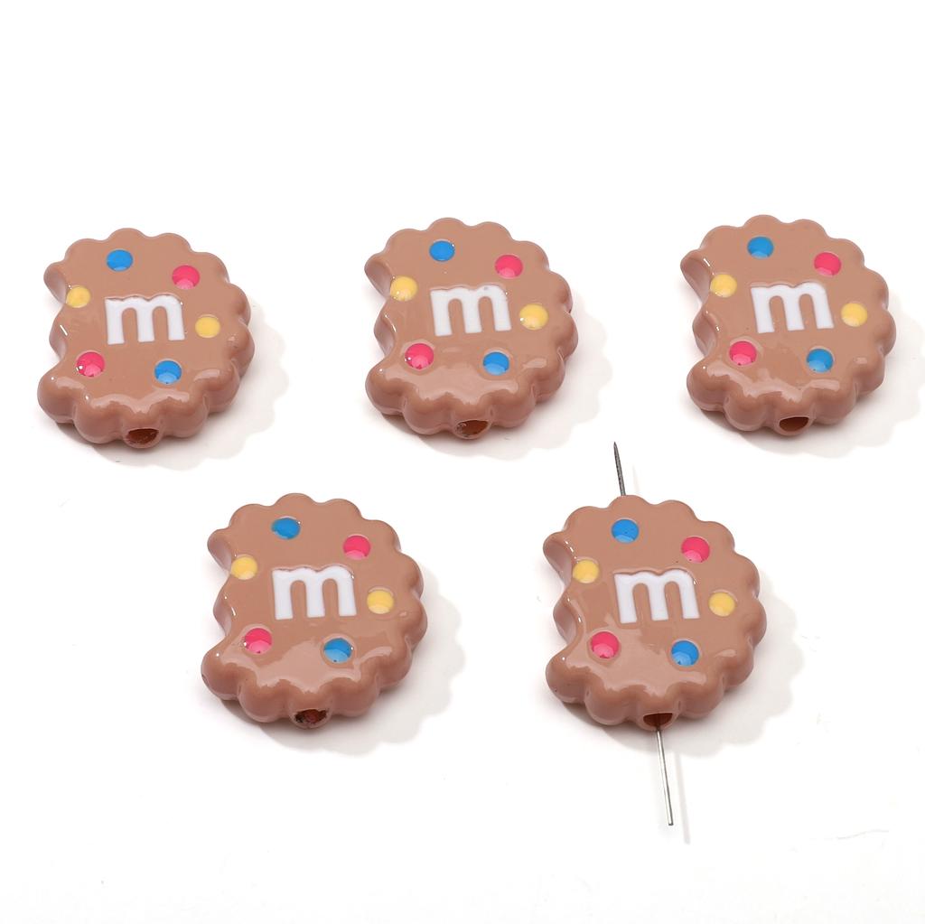 Doppelseitige Keks-Anhänger Emaille M Drip Design für DIY Schmuck 2 oder 10 Stück