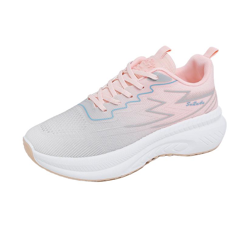 

Spring new fly-woven shoes sports women s mesh breathable student casual shoes platform running 40